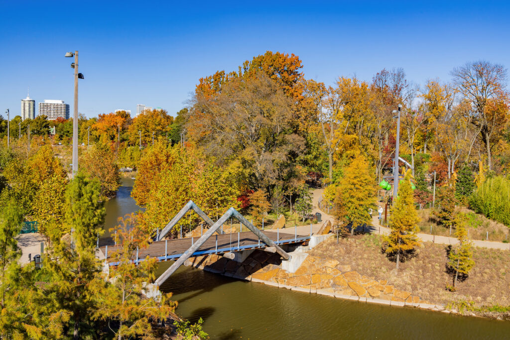Fall Foliage at the Gathering Place in Tulsa